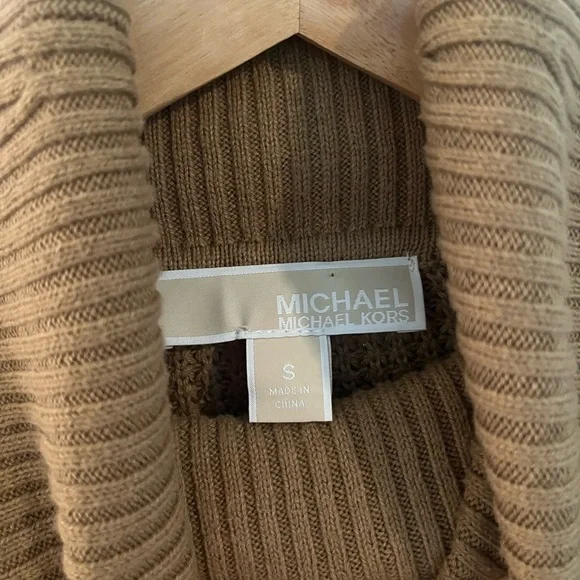 Michael Kors Brown Waffle Knit Sweater - Picture 1 of 7